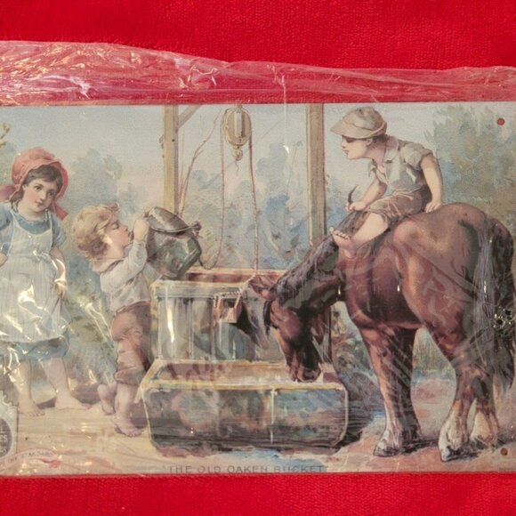 Jewel Stoves and Ranges The Old Oaken Bucket Tin Metal Sign 9x6 Inches New - Picture 1 of 6